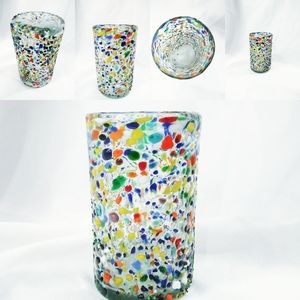 Mexican Blown Pebble Rock glass